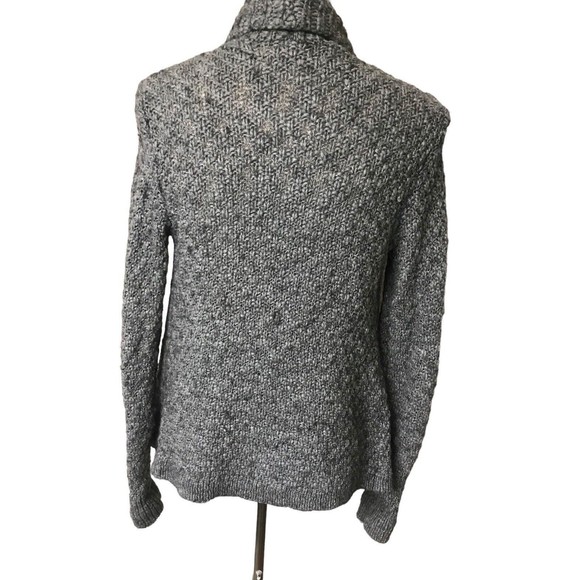 Ann Taylor Loft Gray Cardigan Sweater Open Front Alpaca Wool Blend Water… - Picture 5 of 7